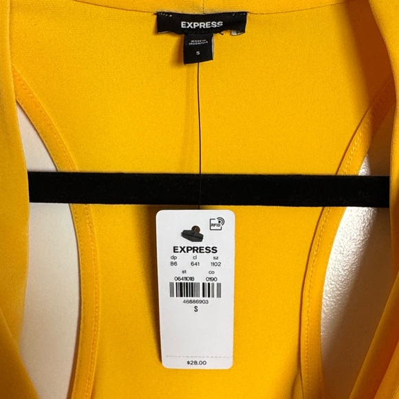 Express Sunlit Yellow Cowl Neck Tank Top - Picture 6 of 7